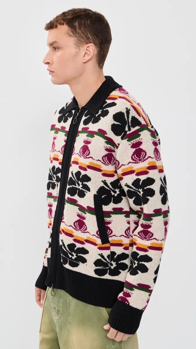 Nicholas Daley Hibiscus Cardigan Rice White | Thumbnail 4 Nicholas Daley Hibiscus Cardigan Rice White | Thumbnail 4