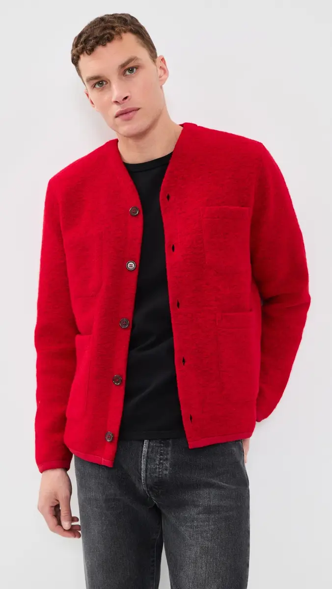 UNIVERSAL WORKS Wool Fleece Cardigan | Thumbnail 2 UNIVERSAL WORKS Wool Fleece Cardigan | Thumbnail 2