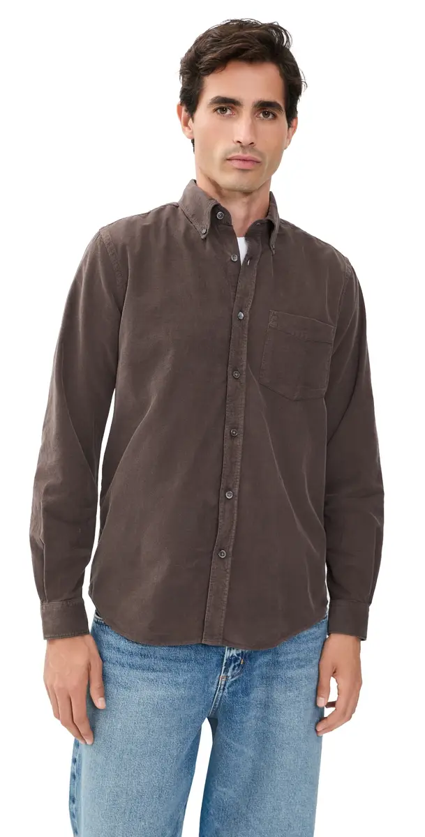 Closed Corduroy Button Down Shirt Espresso Brown | Image 1 Closed Corduroy Button Down Shirt Espresso Brown | Image 1