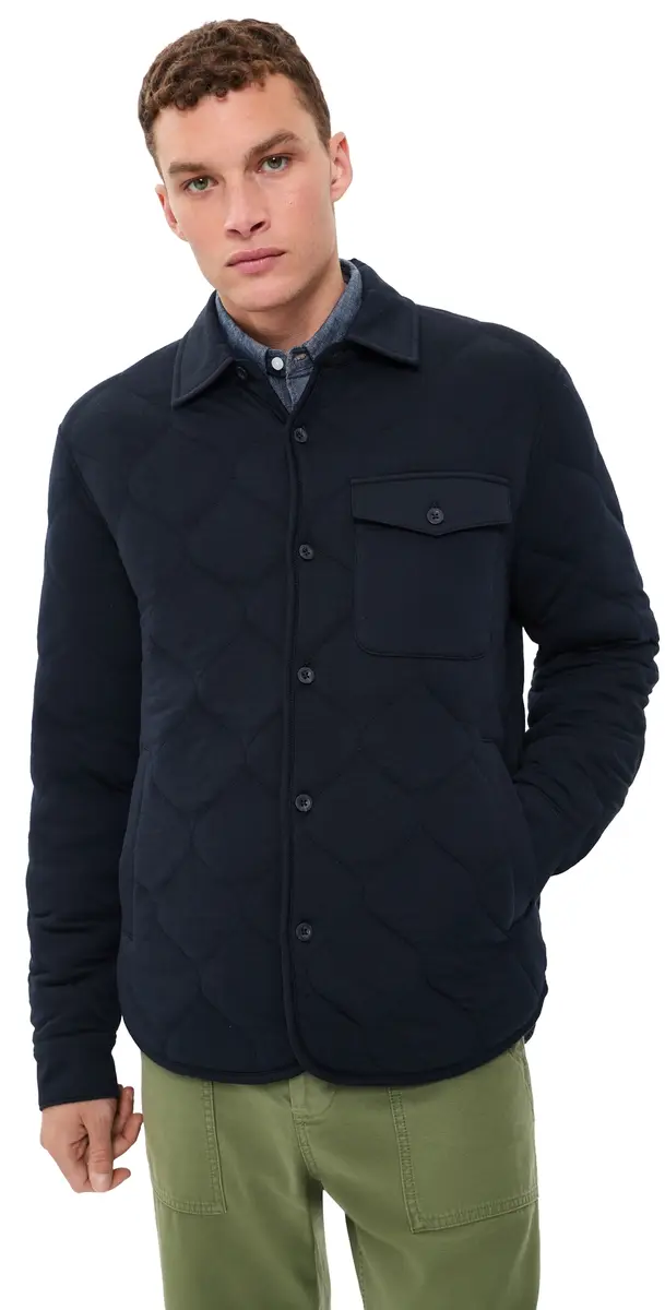 Vince Quilted Shirt Jacket Coastal | Image 1 Vince Quilted Shirt Jacket Coastal | Image 1