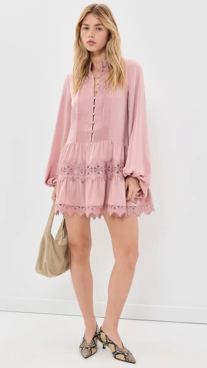 Bardot Antonia Lace Trim Mini Dress | Thumbnail 5