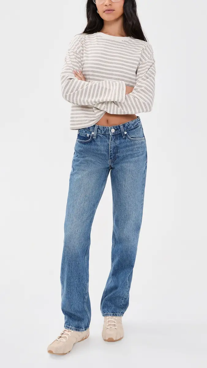 rag & bone Harlow Low Rise Slim Straight Jeans | Thumbnail 2 rag & bone Harlow Low Rise Slim Straight Jeans | Thumbnail 2