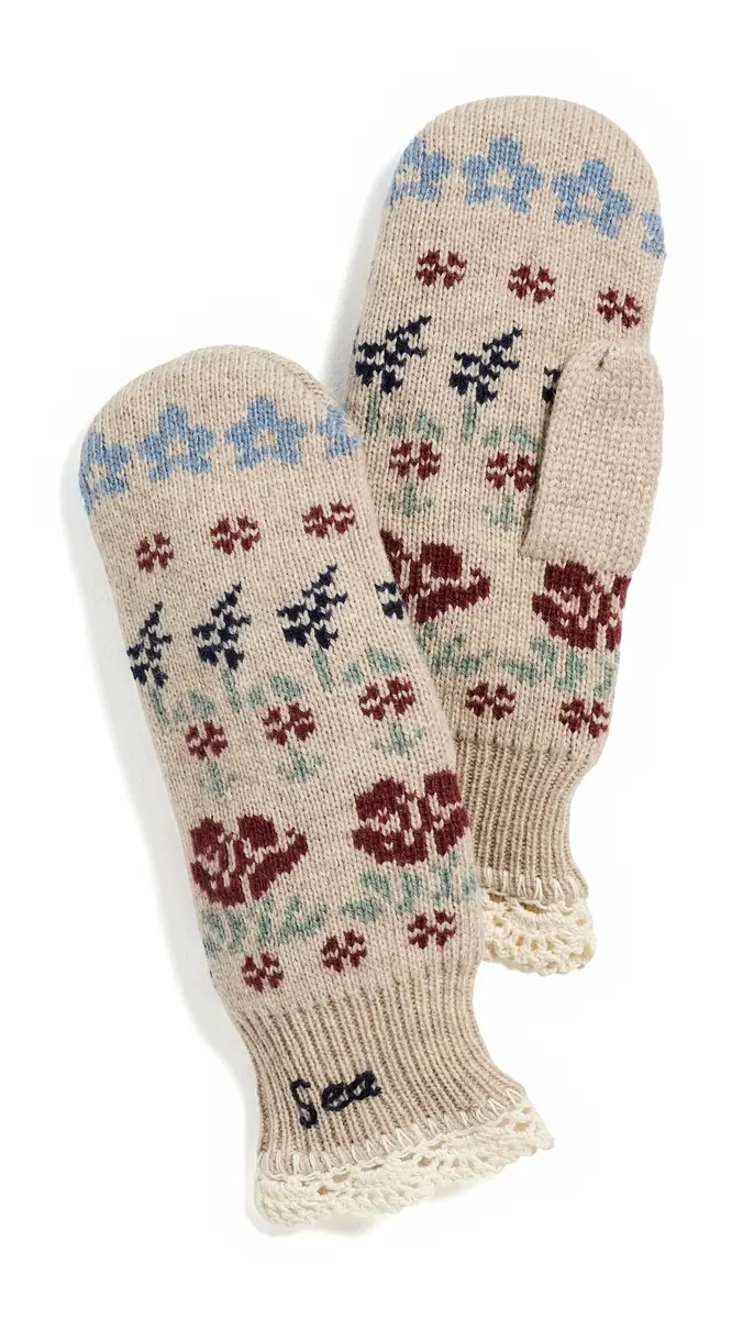 Sea Preston Fair Isle Knit Mittens | Thumbnail 5