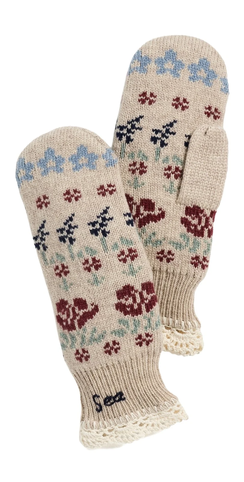 Sea Preston Fair Isle Knit Mittens