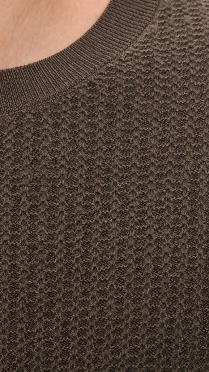 Frame Textured Crew Neck Wool Sweater | Thumbnail 6 Frame Textured Crew Neck Wool Sweater | Thumbnail 6