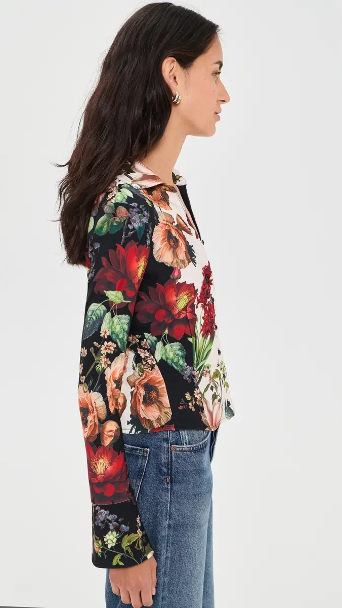 Alice + Olivia Freya Fitted Button Down Top | Thumbnail 4 Alice + Olivia Freya Fitted Button Down Top | Thumbnail 4