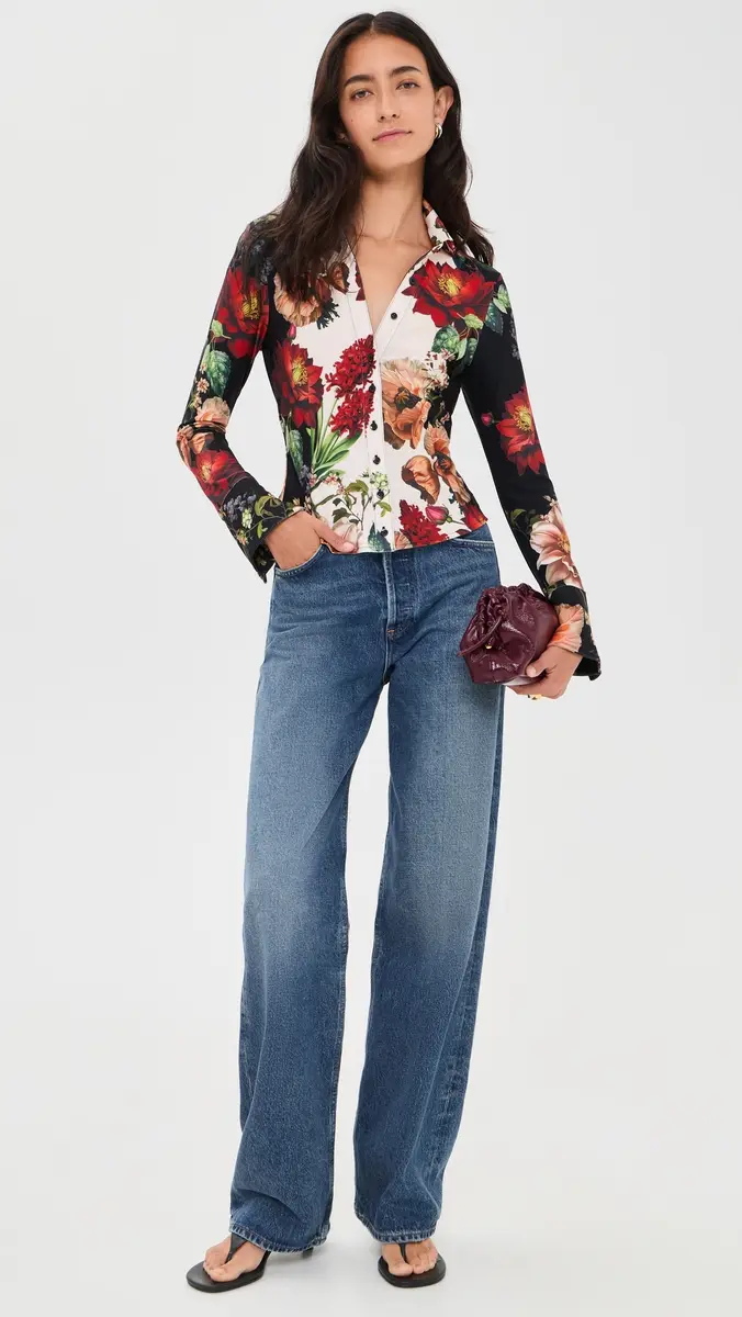 Alice + Olivia Freya Fitted Button Down Top | Thumbnail 5 Alice + Olivia Freya Fitted Button Down Top | Thumbnail 5