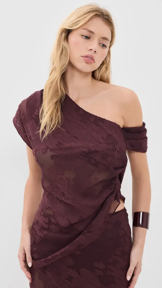 ROAME. Marcel Asymmetrical Sheer Burnout Top | Thumbnail 2
