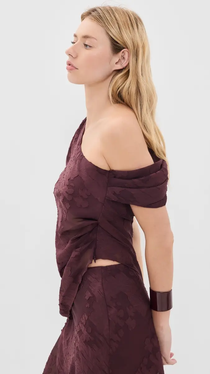 ROAME. Marcel Asymmetrical Sheer Burnout Top | Thumbnail 4