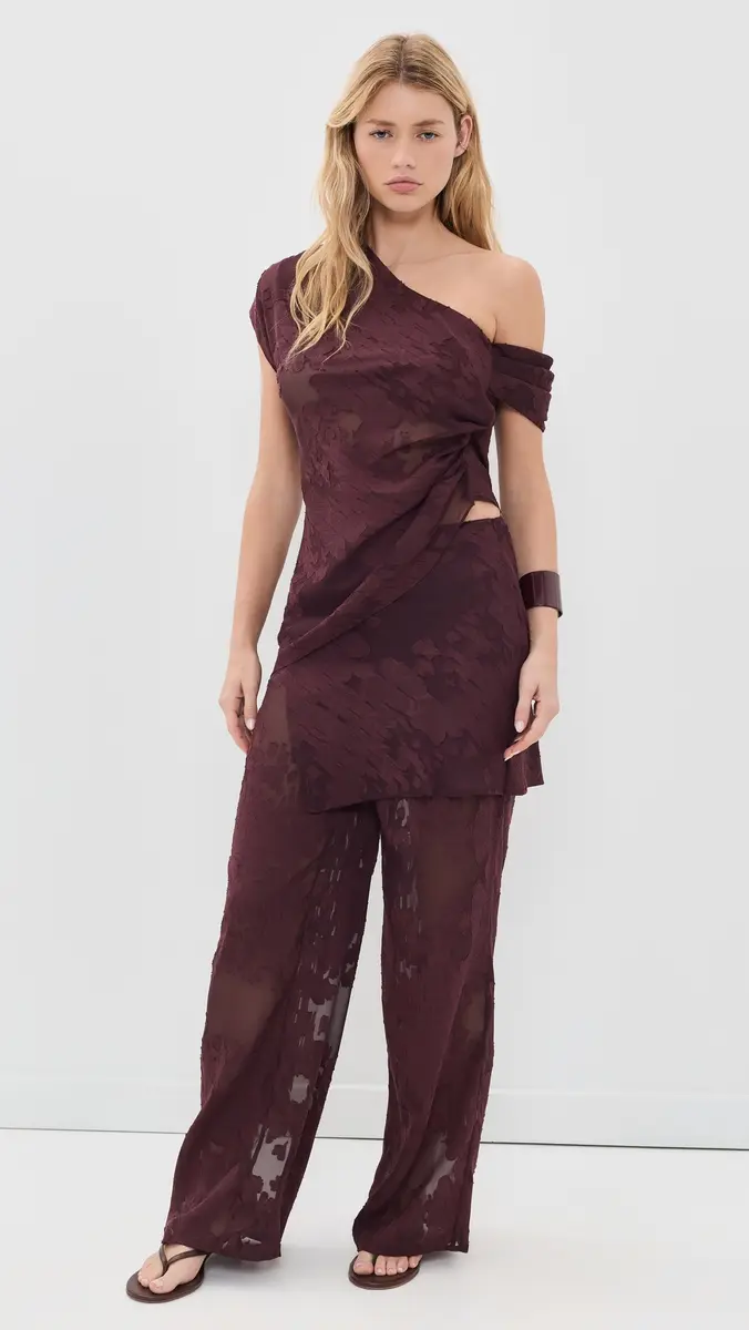 ROAME. Marcel Asymmetrical Sheer Burnout Top | Thumbnail 5