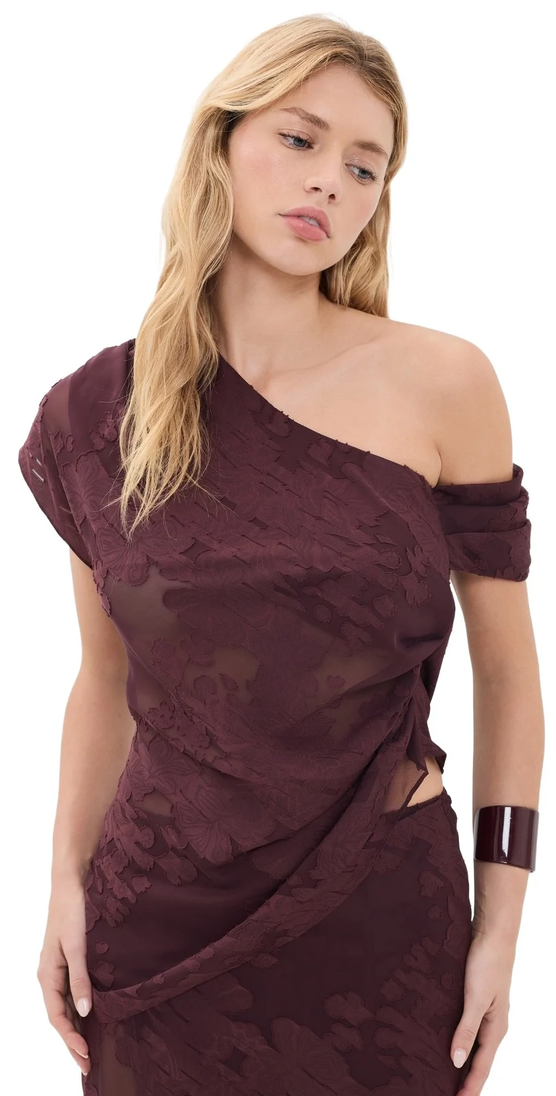 ROAME. Marcel Asymmetrical Sheer Burnout Top