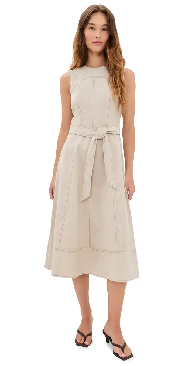 Shoshanna Cora Corduroy Dress Oat | Image 1 Shoshanna Cora Corduroy Dress Oat | Image 1