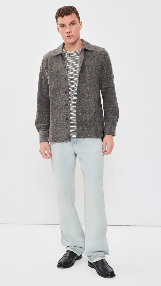 UNIVERSAL WORKS Dam Marl Knit Shacket | Thumbnail 5