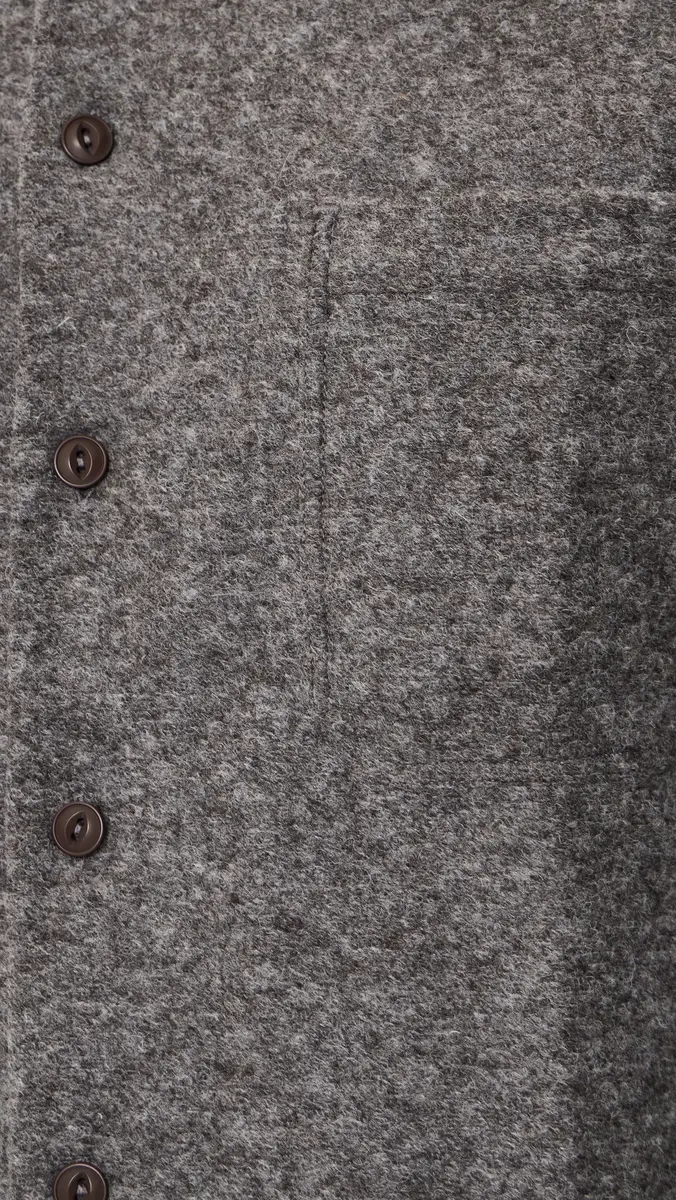 UNIVERSAL WORKS Dam Marl Knit Shacket | Thumbnail 6