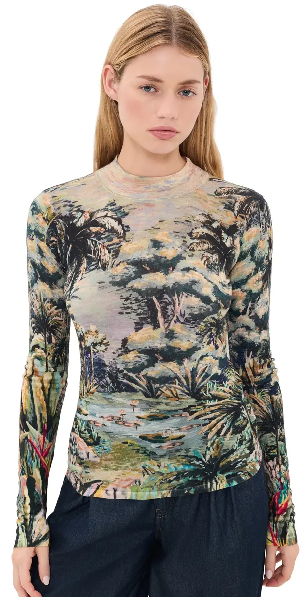 Farm Rio Petricor Knit Layer Top