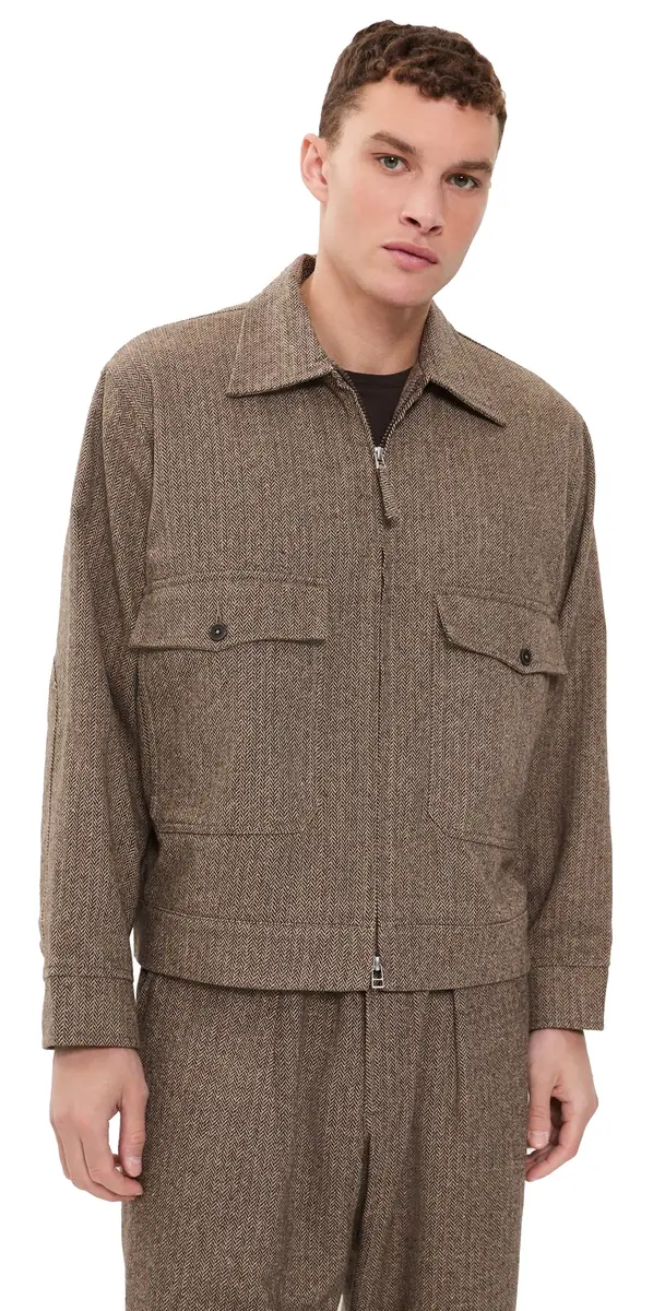 UNIVERSAL WORKS Herringbone Jacket Brown | Image 1 UNIVERSAL WORKS Herringbone Jacket Brown | Image 1