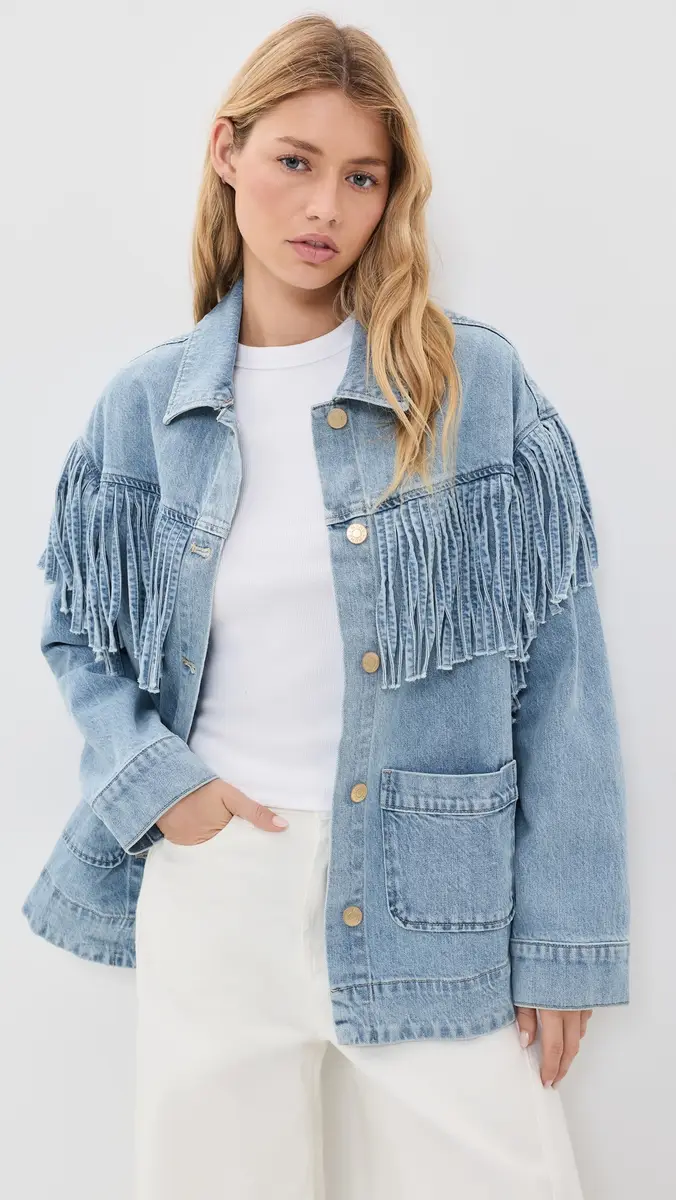 Show Me Your Mumu Western Denim Fringe Jacket | Thumbnail 2
