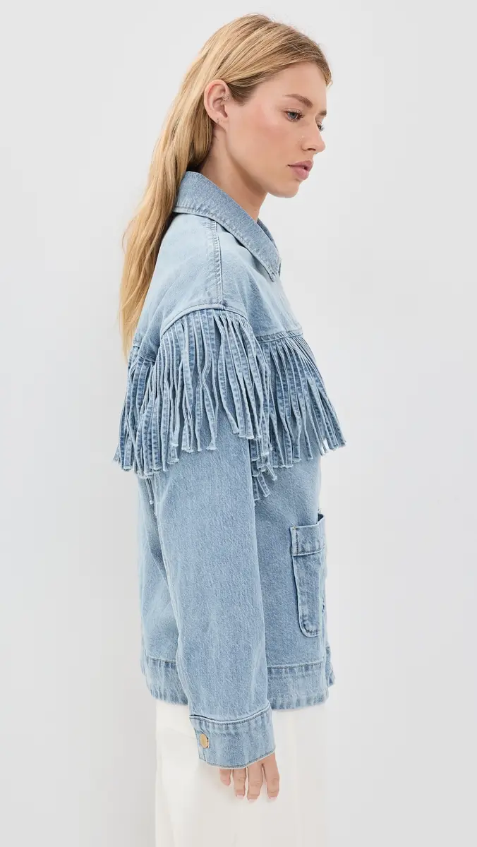 Show Me Your Mumu Western Denim Fringe Jacket | Thumbnail 4