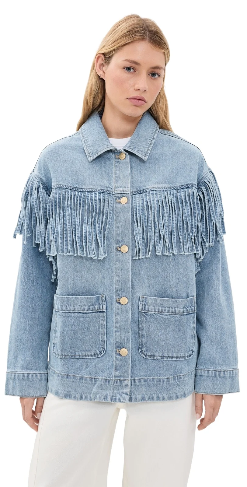 Western Denim Fringe Jacket