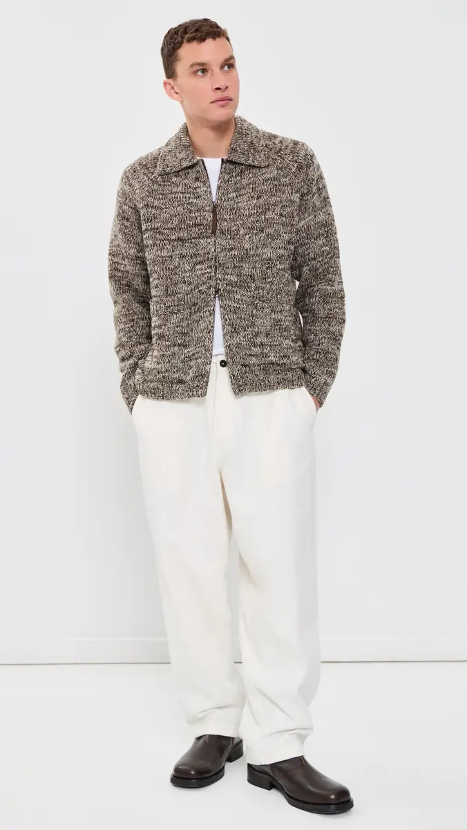 UNIVERSAL WORKS Lambswool Zip Cardigan | Thumbnail 5 UNIVERSAL WORKS Lambswool Zip Cardigan | Thumbnail 5