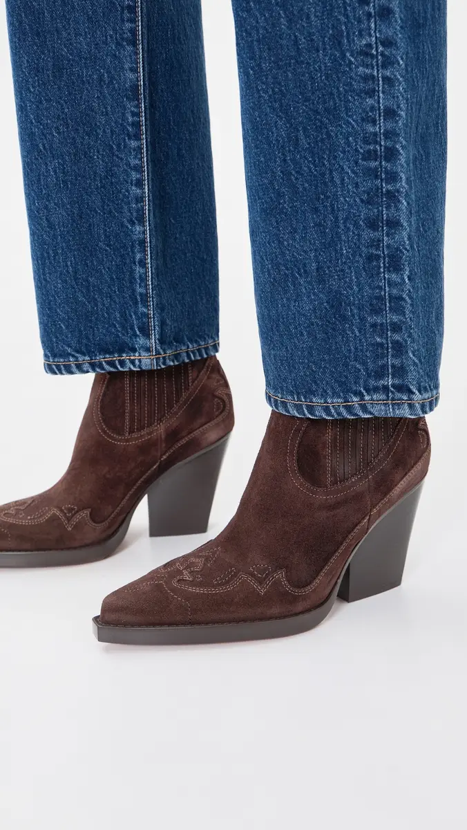 Paris Texas Dallas Embroidered Ankle Boots 100mm | Thumbnail 3 Paris Texas Dallas Embroidered Ankle Boots 100mm | Thumbnail 3