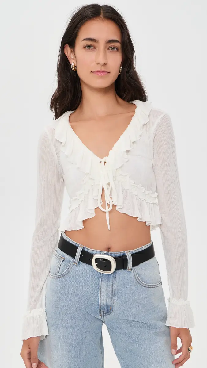 LIONESS Venice Ruffle Blouse | Thumbnail 3 LIONESS Venice Ruffle Blouse | Thumbnail 3