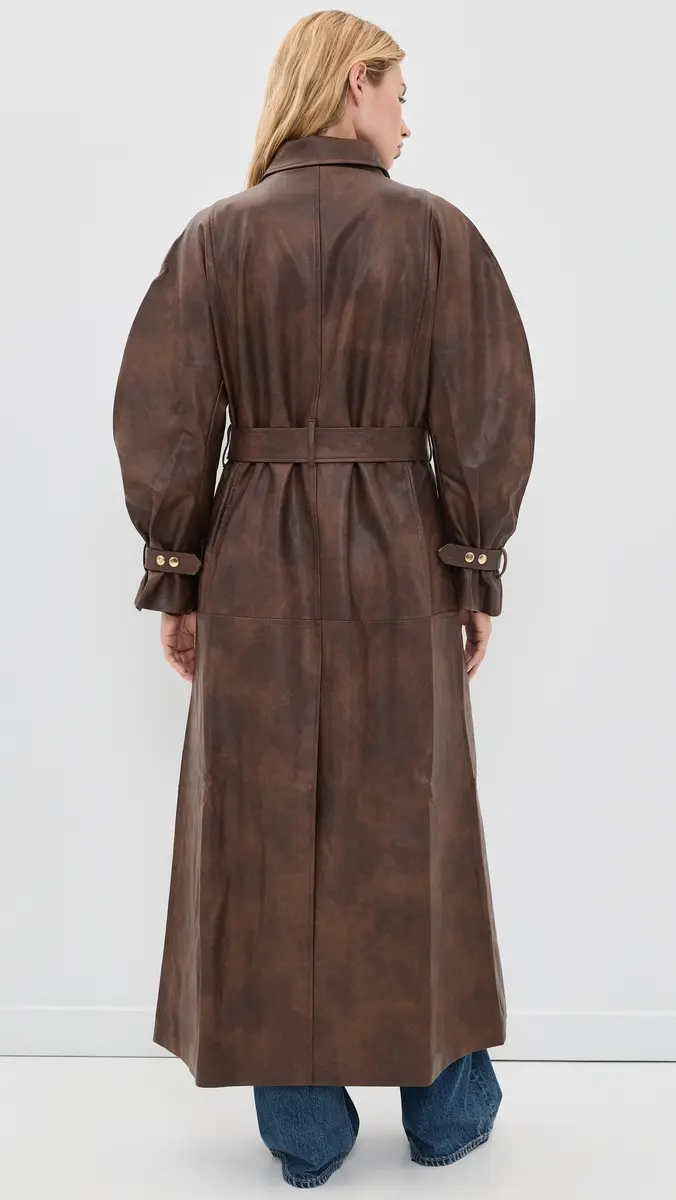 Bardot Milana Faux Leather Trench Coat | Thumbnail 3