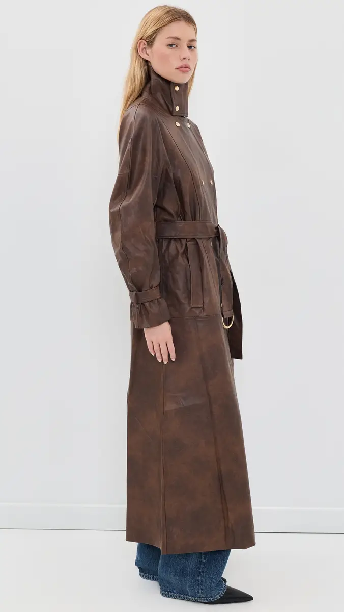 Bardot Milana Faux Leather Trench Coat | Thumbnail 4