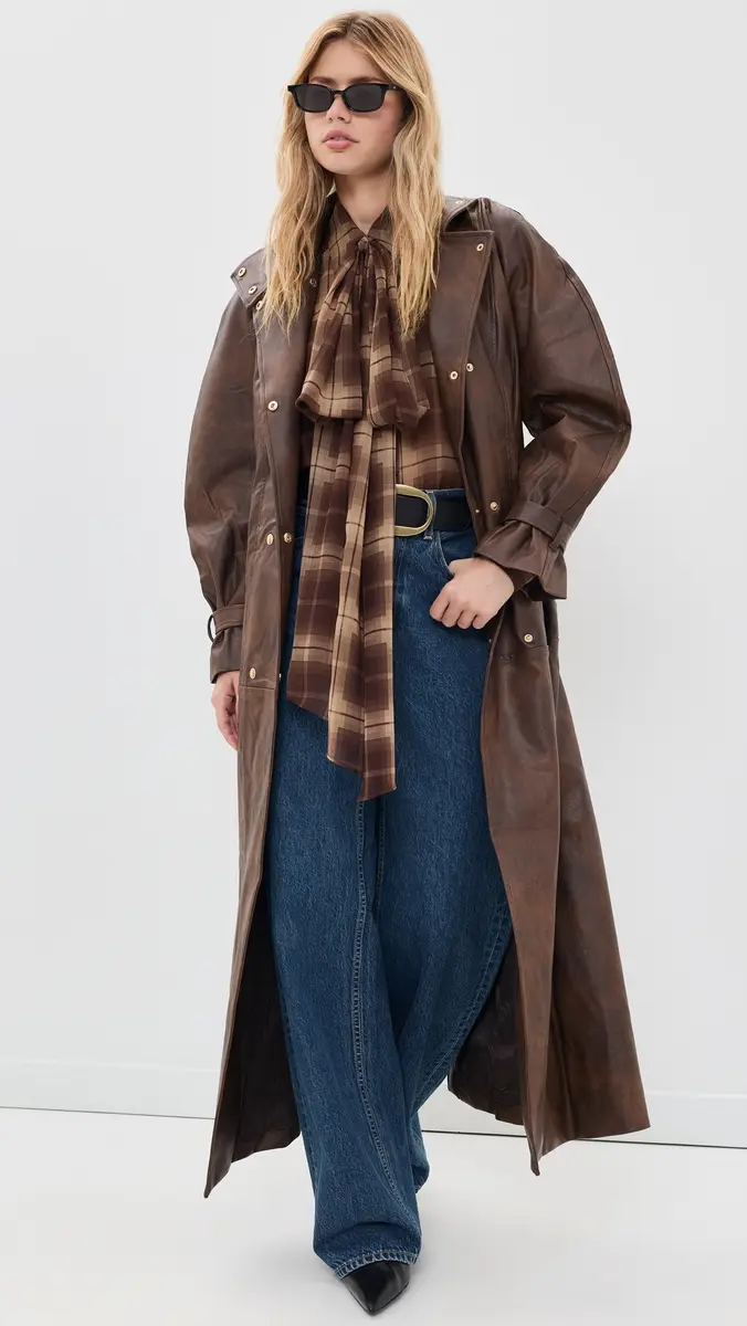 Bardot Milana Faux Leather Trench Coat | Thumbnail 5