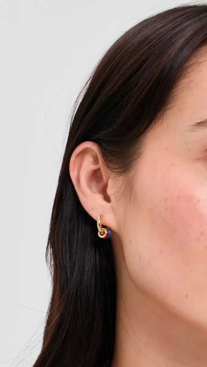 Madewell Enamel Small Multi Ring Hoop Earrings | Thumbnail 3 Madewell Enamel Small Multi Ring Hoop Earrings | Thumbnail 3