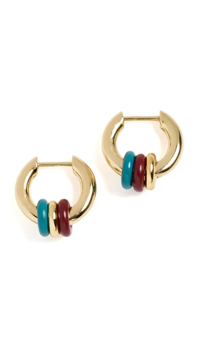 Madewell Enamel Small Multi Ring Hoop Earrings | Thumbnail 5 Madewell Enamel Small Multi Ring Hoop Earrings | Thumbnail 5