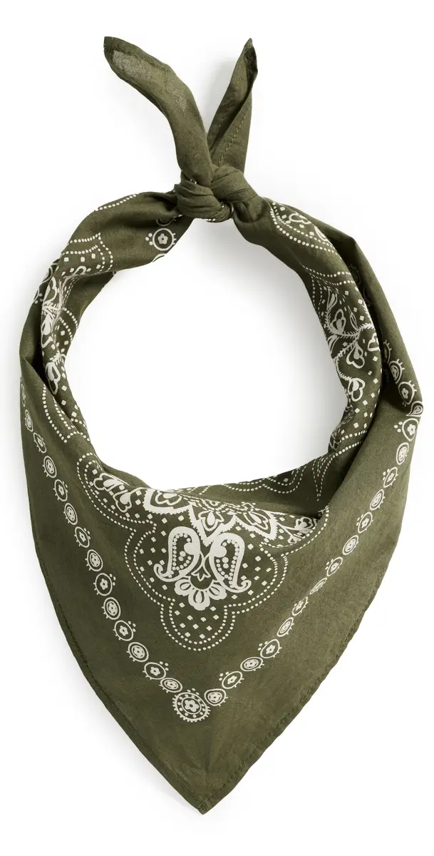 UNIVERSAL WORKS Classic Bandana Olive One Size | Image 1 UNIVERSAL WORKS Classic Bandana Olive One Size | Image 1
