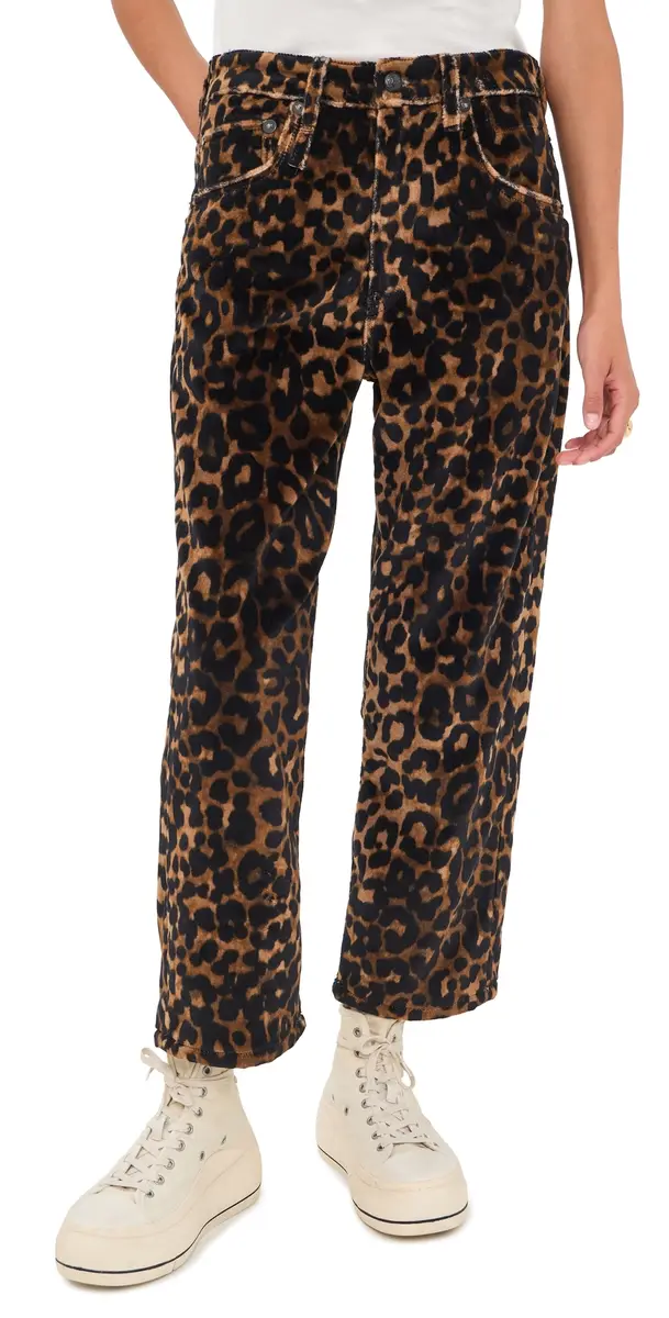 R13 X Boyfriend Jeans Brown Leopard | Image 1 R13 X Boyfriend Jeans Brown Leopard | Image 1