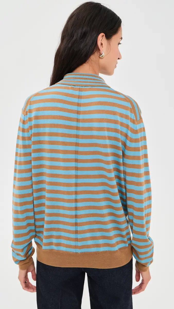 La Ligne Striped Ben Polo Sweater | Thumbnail 3 La Ligne Striped Ben Polo Sweater | Thumbnail 3