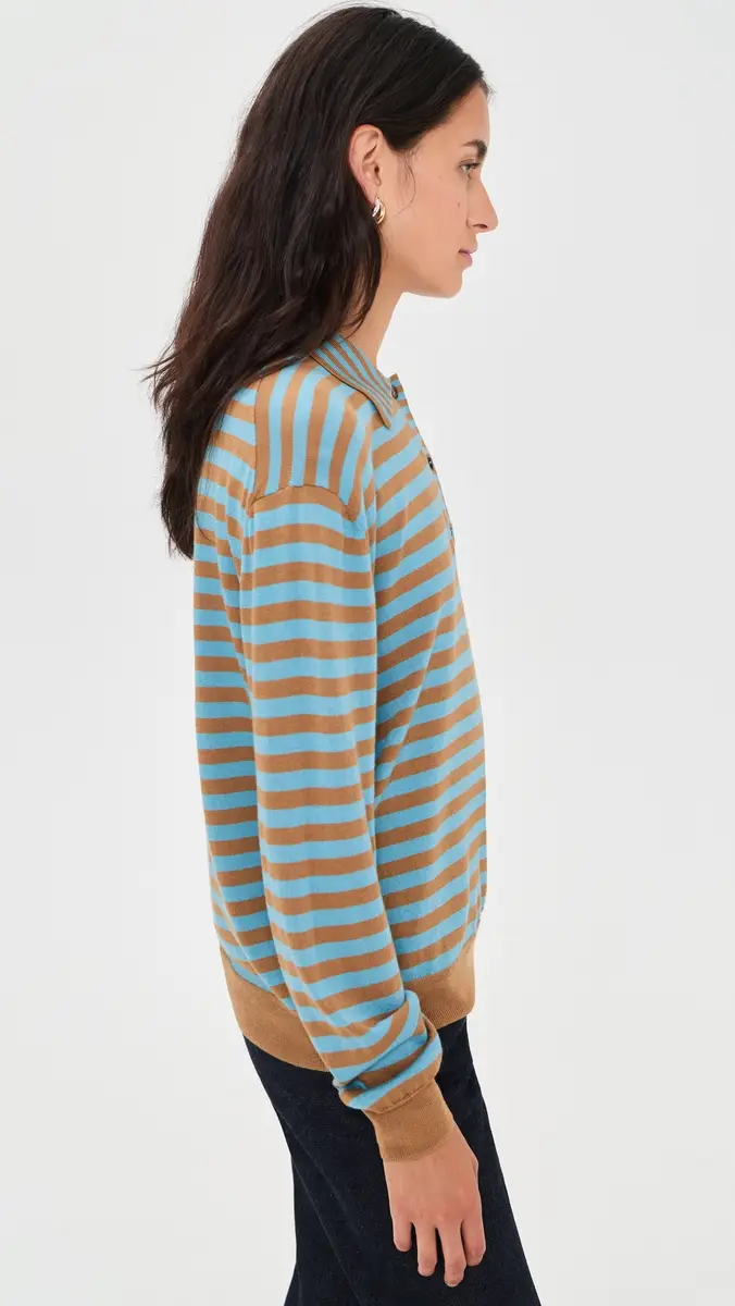 La Ligne Striped Ben Polo Sweater | Thumbnail 4 La Ligne Striped Ben Polo Sweater | Thumbnail 4