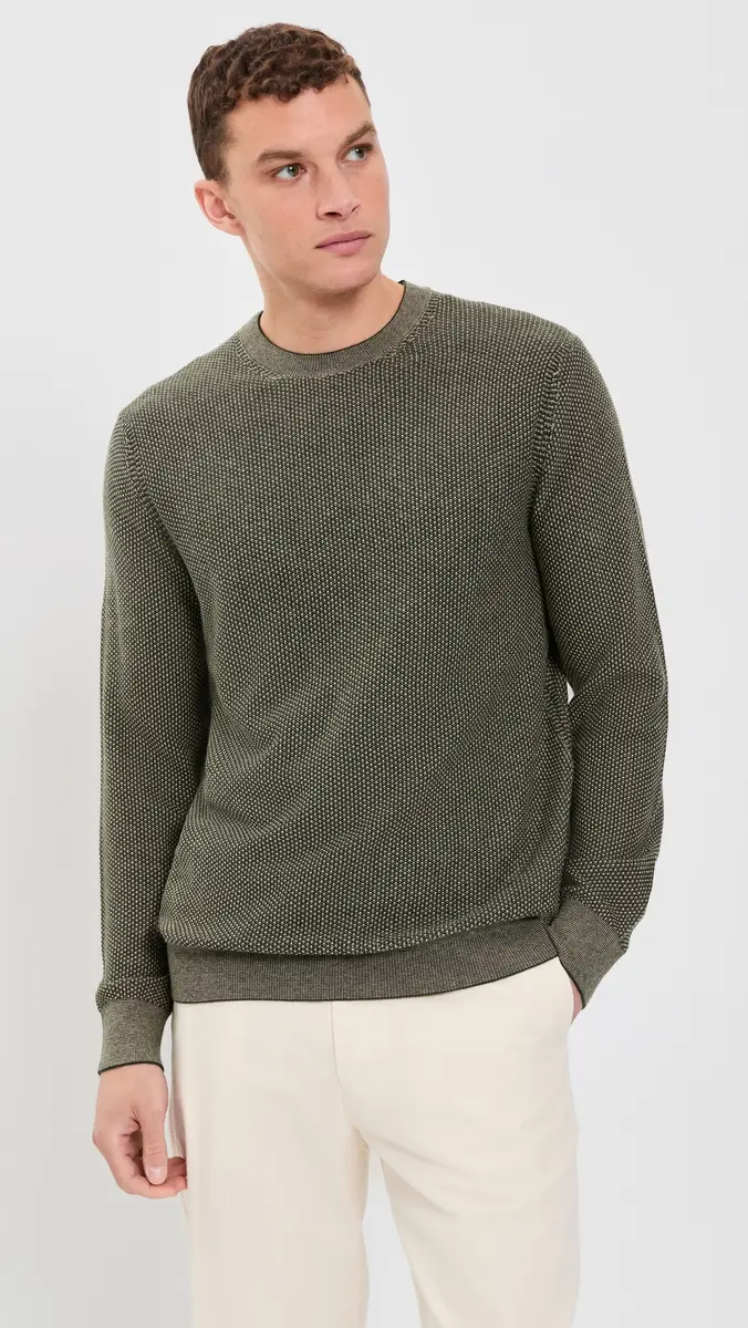 Vince Geo Jacquard Crew Neck Sweater | Thumbnail 2 Vince Geo Jacquard Crew Neck Sweater | Thumbnail 2