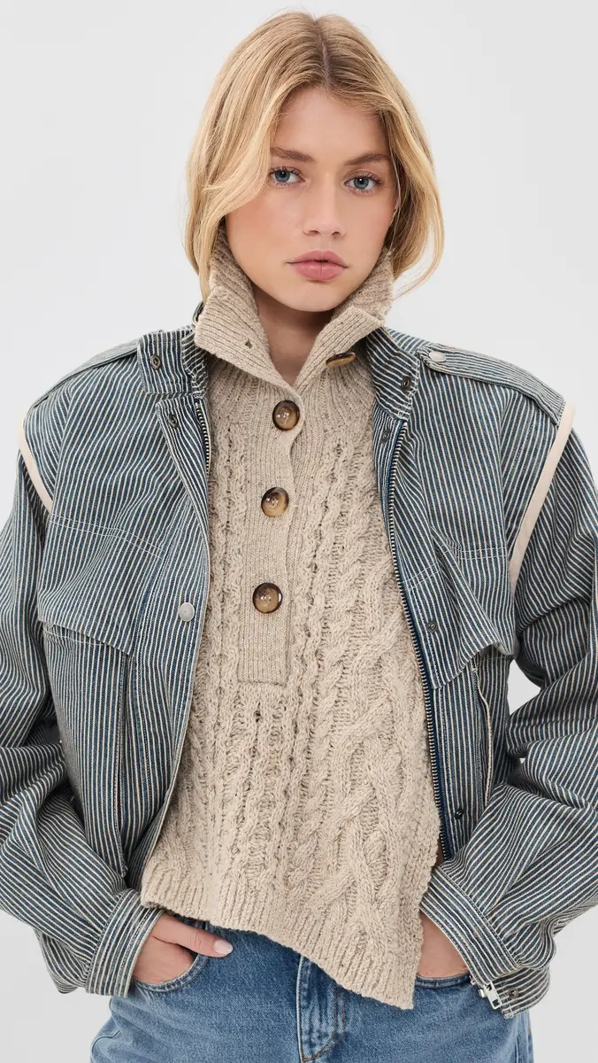 Isabel Marant Kara Cable Knit Scarf | Thumbnail 2