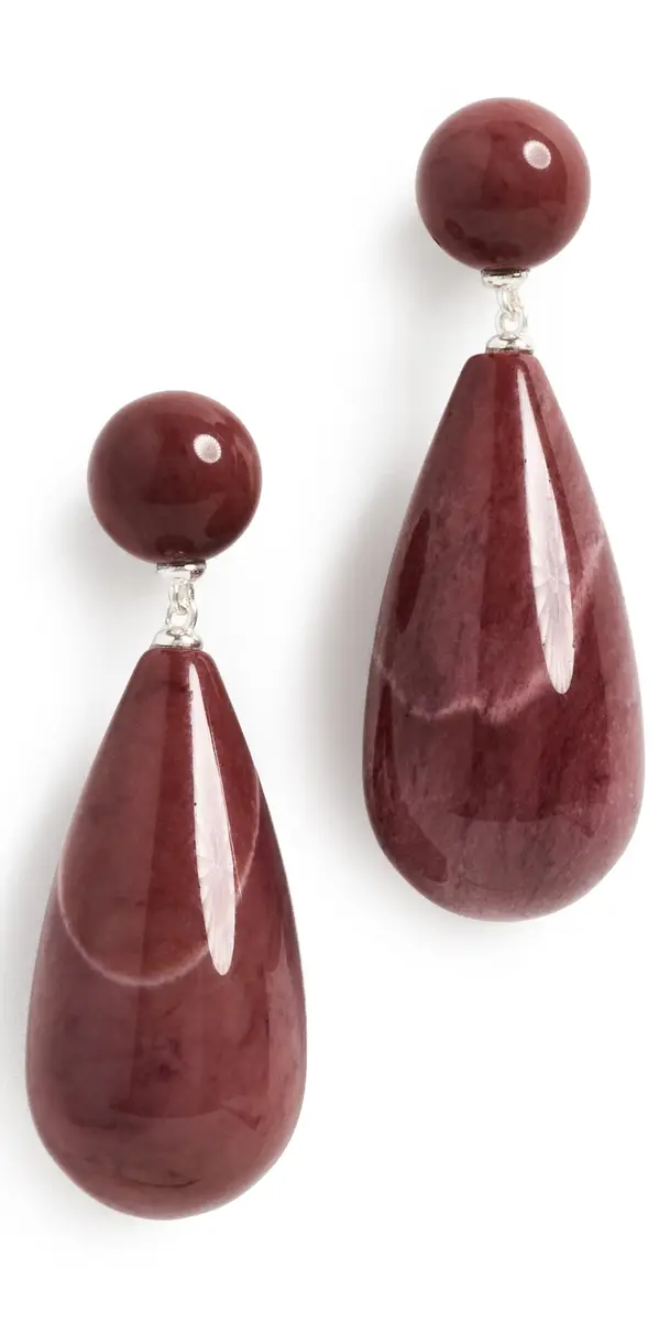 LIÉ STUDIO The Lola Earrings Silver Red Mookiate One Size | Image 1 LIÉ STUDIO The Lola Earrings Silver Red Mookiate One Size | Image 1