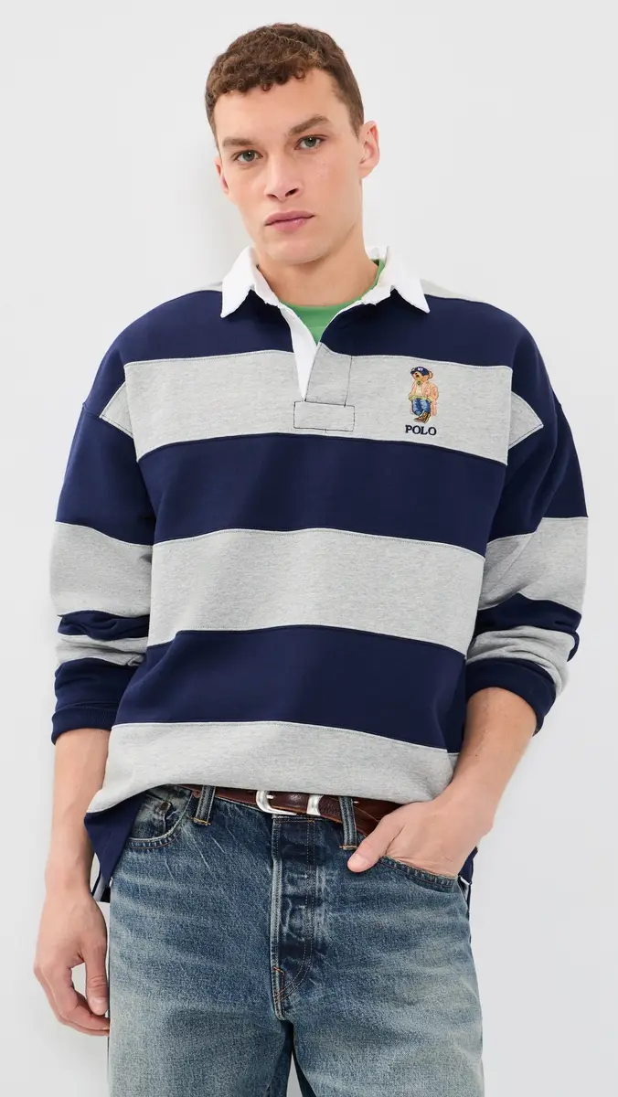 Polo Ralph Lauren Litchfield Bear Striped Rugby Shirt | Thumbnail 2