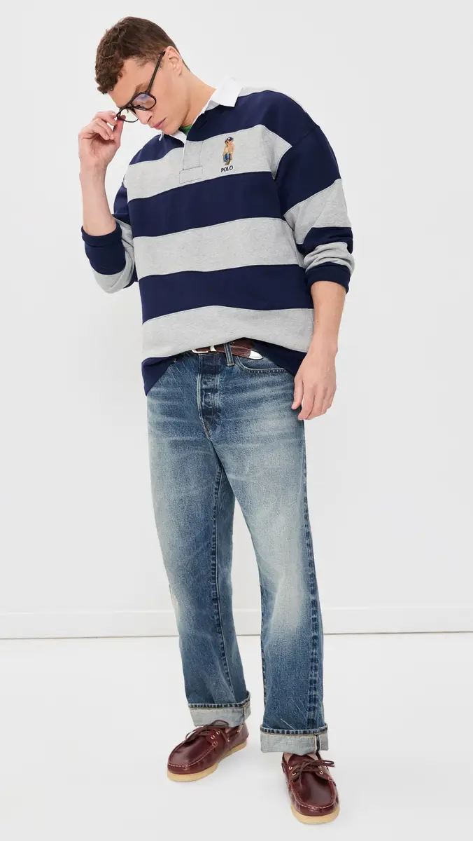 Polo Ralph Lauren Litchfield Bear Striped Rugby Shirt | Thumbnail 5