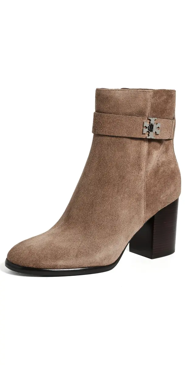 Tory Burch Turnlock Heeled Ankle Boot 0mm River Rock | Image 1 Tory Burch Turnlock Heeled Ankle Boot 0mm River Rock | Image 1