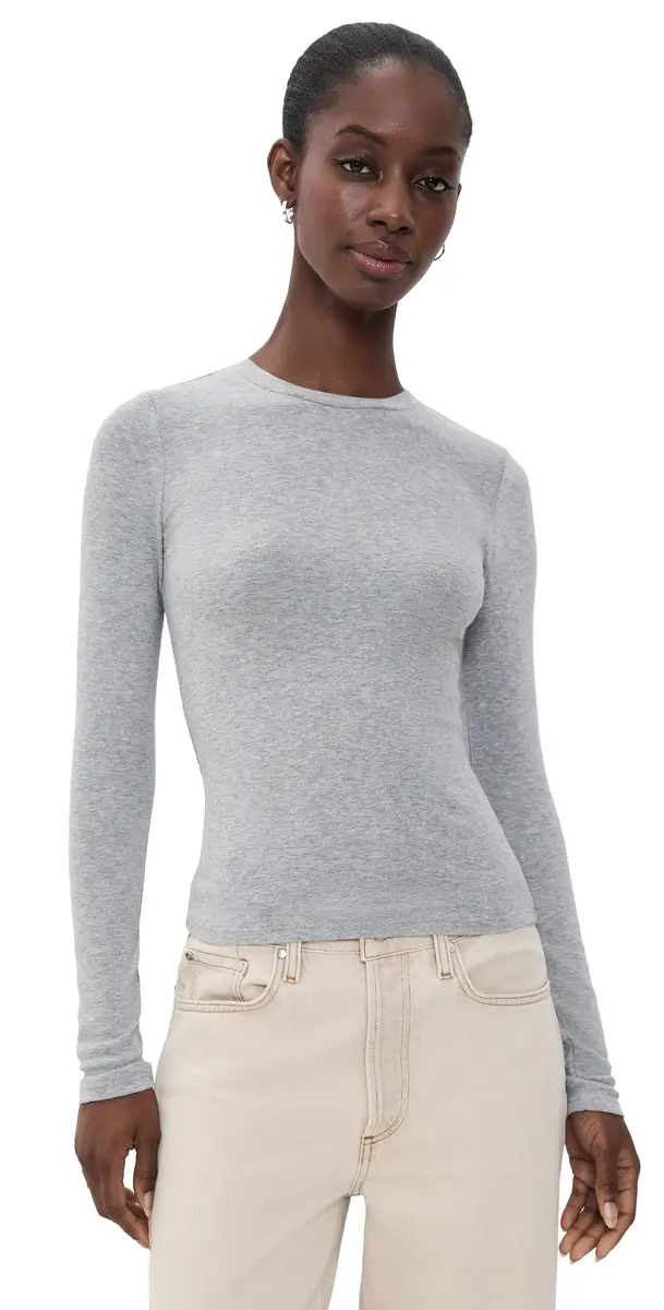 Favorite Daughter The Heritage Tee Heather Grey | Image 1 Favorite Daughter The Heritage Tee Heather Grey | Image 1