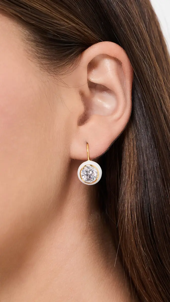 HART Enamel Bezel Drop Earrings | Thumbnail 3 HART Enamel Bezel Drop Earrings | Thumbnail 3