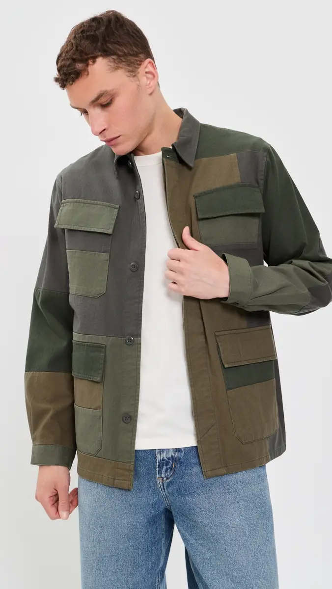 UNIVERSAL WORKS MW Patchwork Twill Fatigue Jacket | Thumbnail 2 UNIVERSAL WORKS MW Patchwork Twill Fatigue Jacket | Thumbnail 2