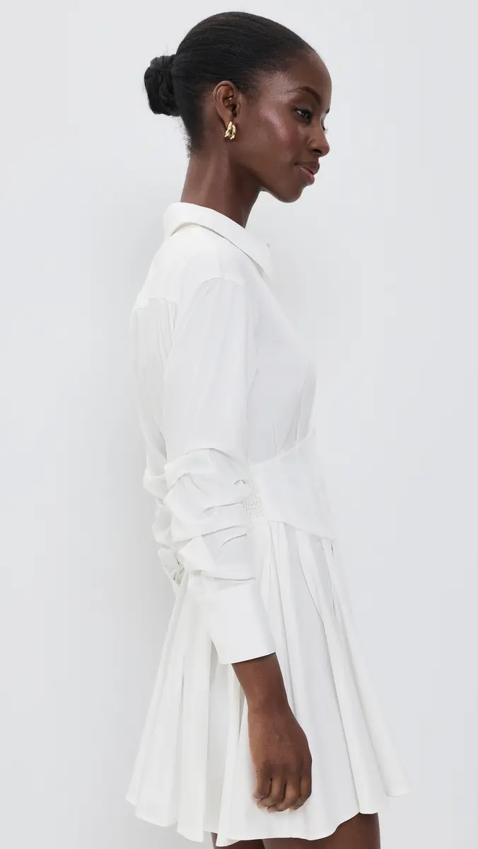 Alice + Olivia Edie Corset Button Down Mini Dress | Thumbnail 4 Alice + Olivia Edie Corset Button Down Mini Dress | Thumbnail 4
