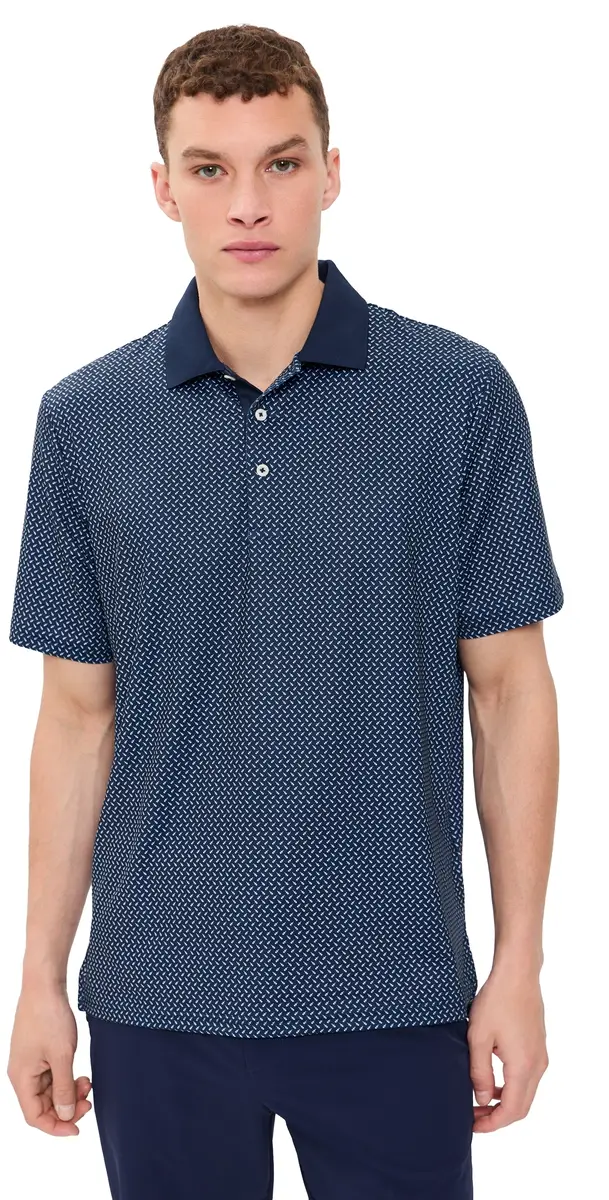 RLX Ralph Lauren Teed Up Printed Jersey Polo Refined Navy Teed Up | Image 1 RLX Ralph Lauren Teed Up Printed Jersey Polo Refined Navy Teed Up | Image 1