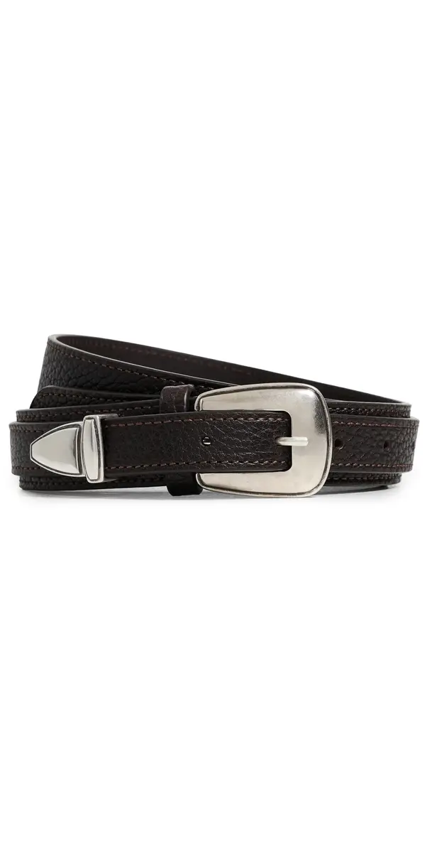 Lemaire Minimal Western Leather Belt Dark Brown | Image 1 Lemaire Minimal Western Leather Belt Dark Brown | Image 1