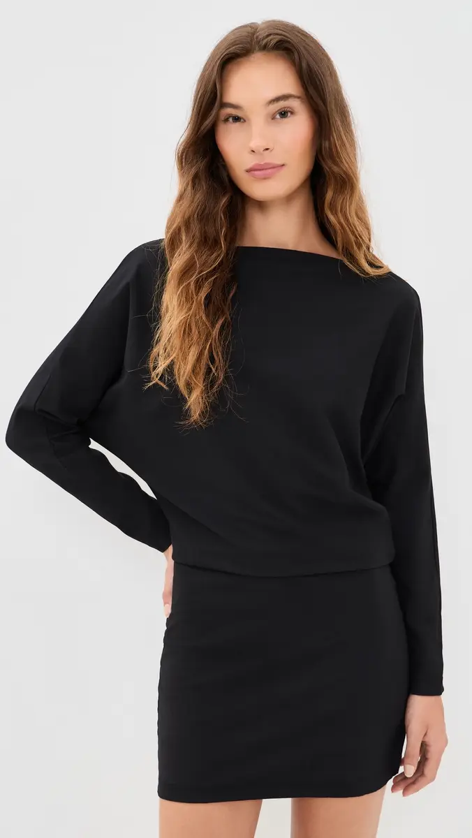 ENZA COSTA Supima Structured Jersey Doman Curve Dress | Thumbnail 2 ENZA COSTA Supima Structured Jersey Doman Curve Dress | Thumbnail 2