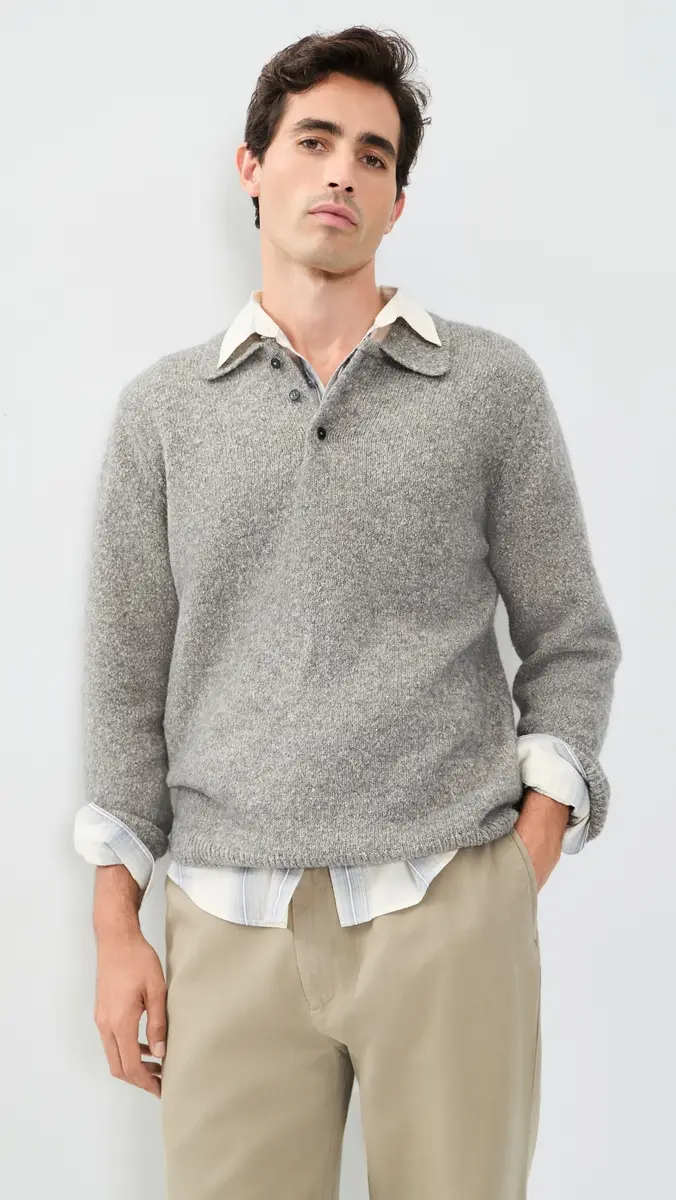 Closed Polo Sweater Dark Grey Melange | Thumbnail 2 Closed Polo Sweater Dark Grey Melange | Thumbnail 2