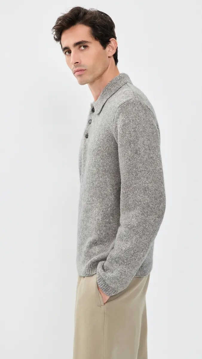Closed Polo Sweater Dark Grey Melange | Thumbnail 4 Closed Polo Sweater Dark Grey Melange | Thumbnail 4